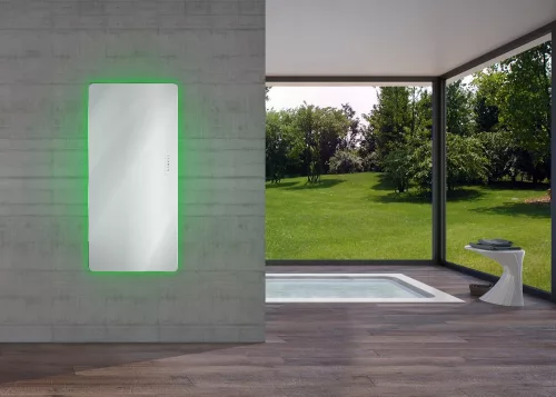 E-MIRROR tükrös elektromos fürdőszobai fűtőtest termosztáttal, 700 W