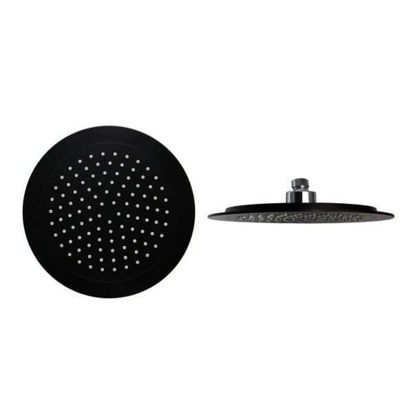 Esőztető fejzuhany BTS002 zuhanyszetthez, kerek, fekete