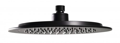 Esőztető fejzuhany zuhanyszetthez, kerek, fekete