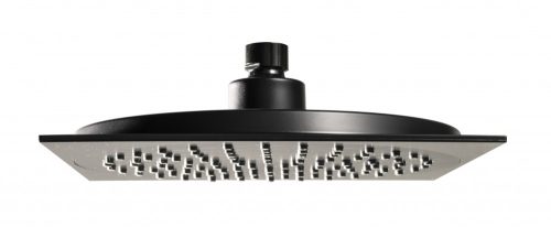 Esőztető fejzuhany zuhanyszetthez, szögletes, fekete