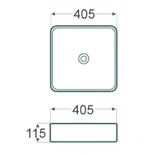 SLIM síklapos kerámiamosdó, matt fekete, szögletes