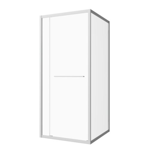 SANOSLIM sarokkabin toló-forgó ajtóval, 100 cm, króm
