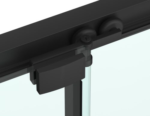 SANOSLIM sarokkabin toló-forgó ajtóval, 100 cm, fekete