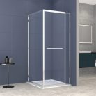 SANOSLIM sarokkabin toló-forgó ajtóval, 100 cm, króm