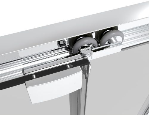 SANOSLIM sarokkabin toló-forgó ajtóval, 100 cm, króm