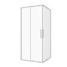 SANOSLIM zuhanyajtó, 100 cm, króm