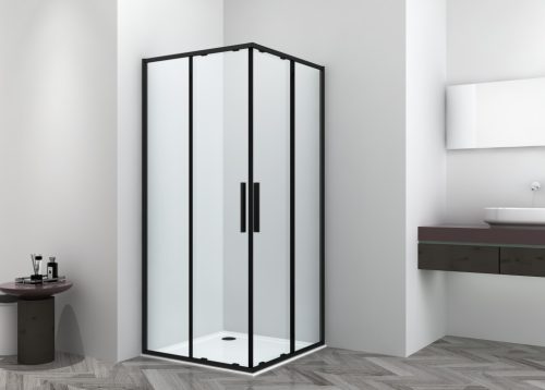 SANOSLIM zuhanyajtó, 120 cm, fekete