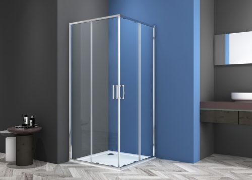 SANOSLIM zuhanyajtó, 100 cm, króm