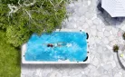 MENORCA SWIM SPA kültéri masszázsmedence, gyöngyházfehér