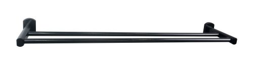 SOHO dupla törölközőtartó, fekete