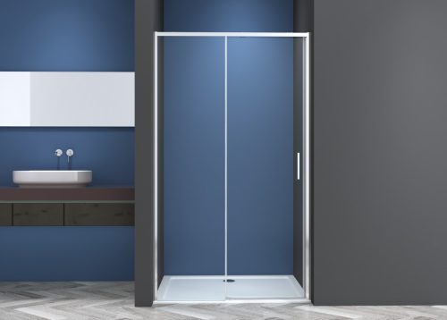 SANOSLIM tolóajtó, 140 cm, króm