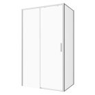 SANOSLIM tolóajtó, 140 cm, króm