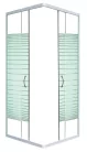 Sarokkabin két tolóajtóval, fehér 90 cm