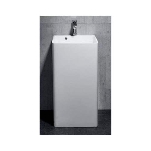 Öntött márvány álló mosdó, fehér