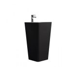 Öntött márvány álló mosdó, fekete