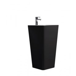 Öntött márvány álló mosdó, fekete