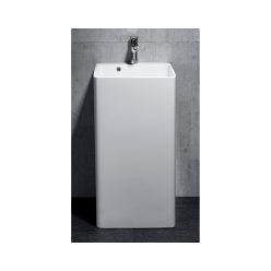 Öntött márvány álló mosdó, fehér