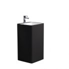 Öntött márvány álló mosdó, fekete