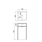 Öntött márvány álló mosdó, fekete