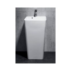 Öntött márvány álló mosdó, fehér