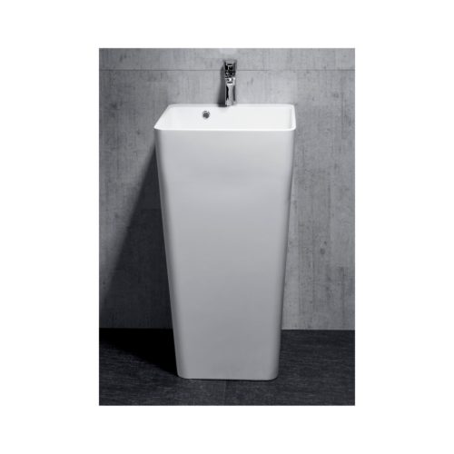 Öntött márvány álló mosdó, fehér