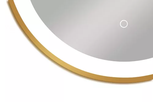 Tükör indirekt LED-es megvilágítással, érintőkapcsolóval, Ø 60 cm